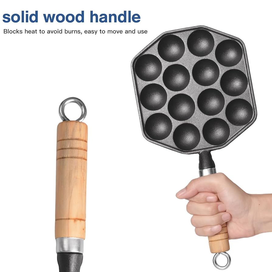 【美品】たこ焼きパン 鋳鉄 スキレットグリドル ボール型メーカー (21型) 美品】たこ焼きパン 鋳鉄 スキレットグリドル ボール型メーカー